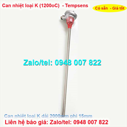 Can nhiệt loại K,1200oC dài 1200mm Tempsens